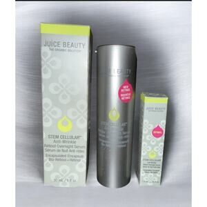 JUICE BEAUTY STEM CELLULAR Anti-Wrinkle Retinol Overnight Serum FULL & TRAVEL Sz